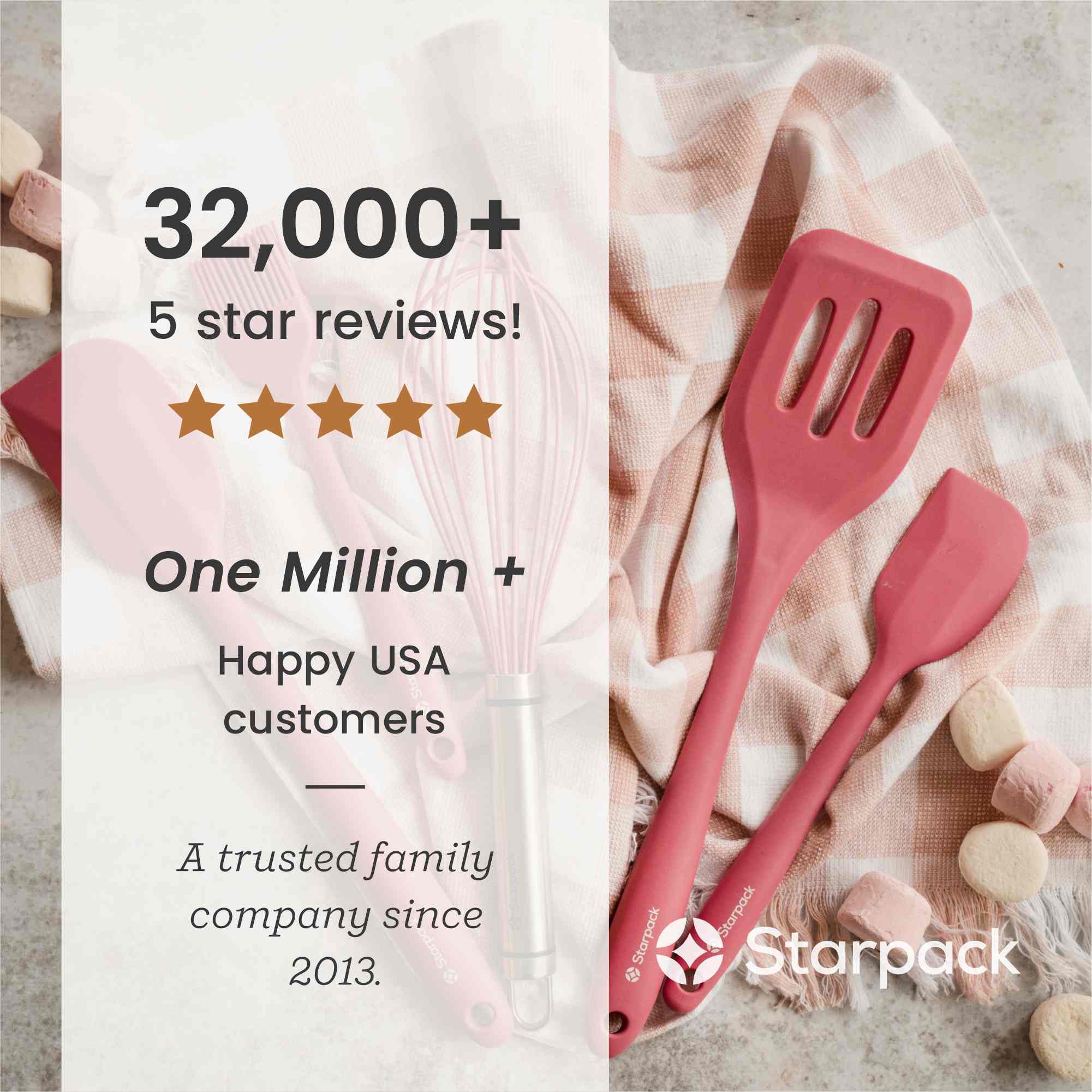 Starpack 5-piece silicone baking utensils set, including spatulas and a whisk, with heat-resistant heads and sturdy handles, perfect for all your baking needs.