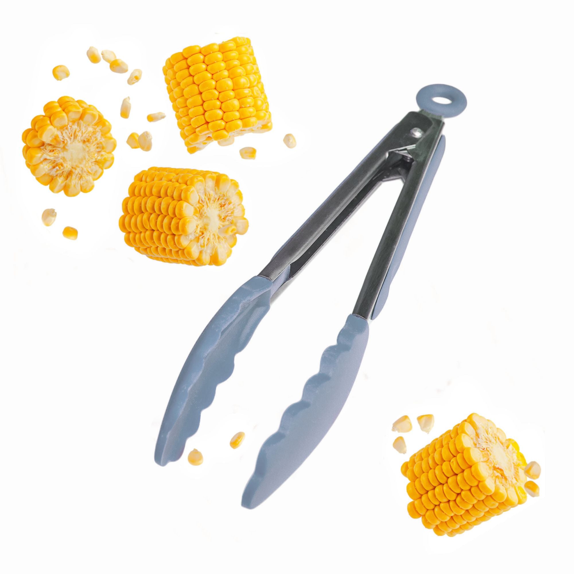 Starpack 9-inch silicone tongs with heat-resistant tips and a locking mechanism, perfect for precise gripping and serving.