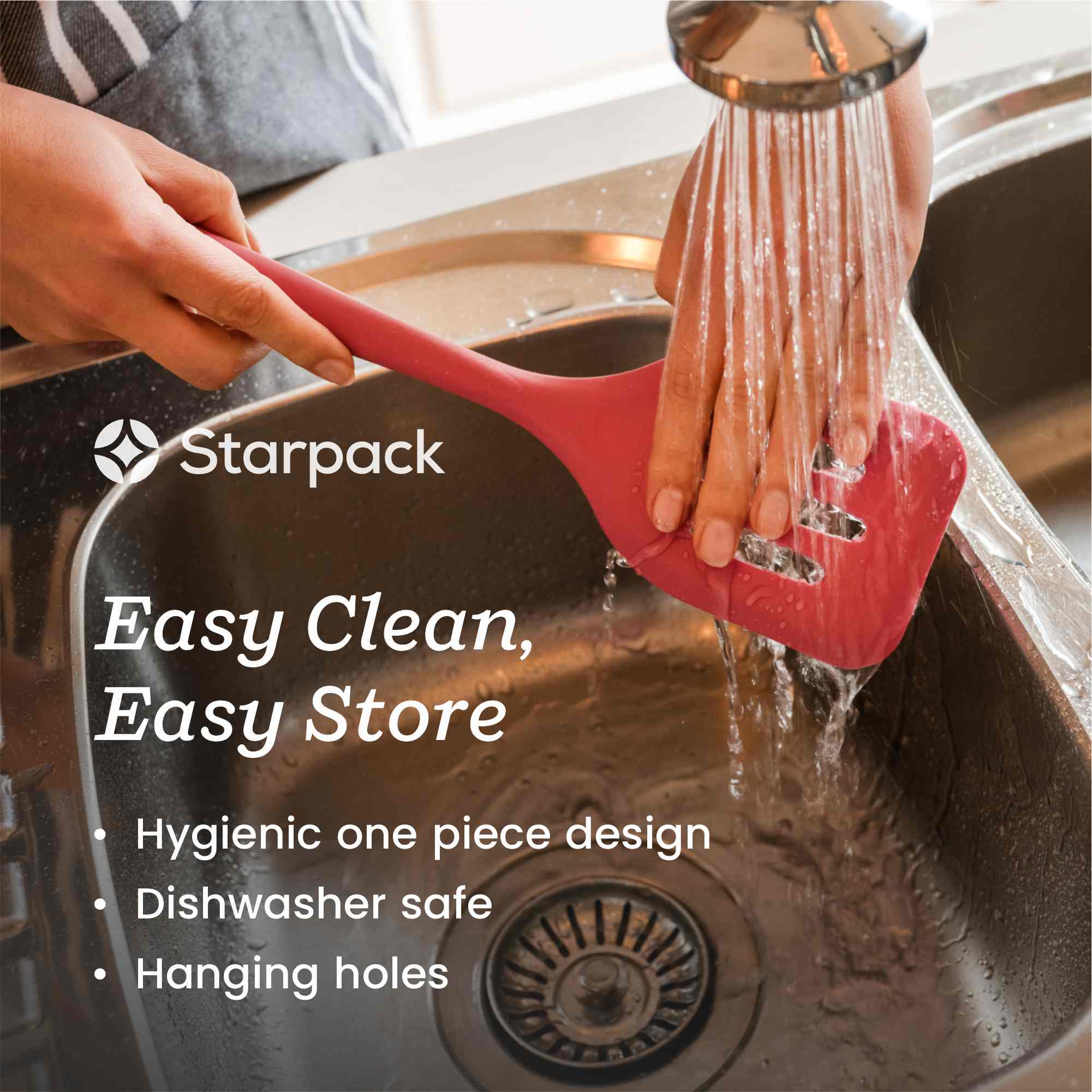 Starpack extra-large kitchen utensils set with silicone heads and sturdy handles, ideal for a variety of cooking tasks.