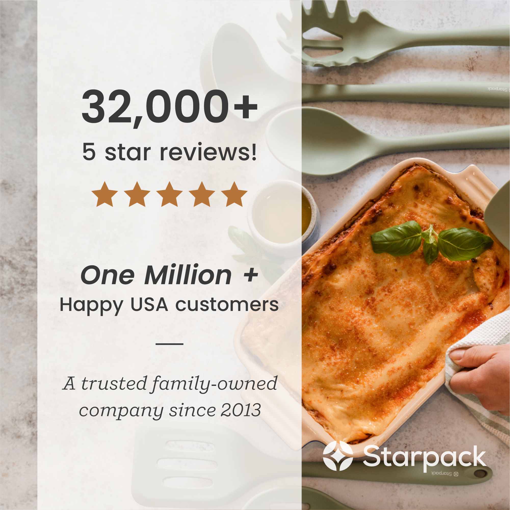 Starpack extra-large kitchen utensils set with silicone heads and sturdy handles, ideal for a variety of cooking tasks.