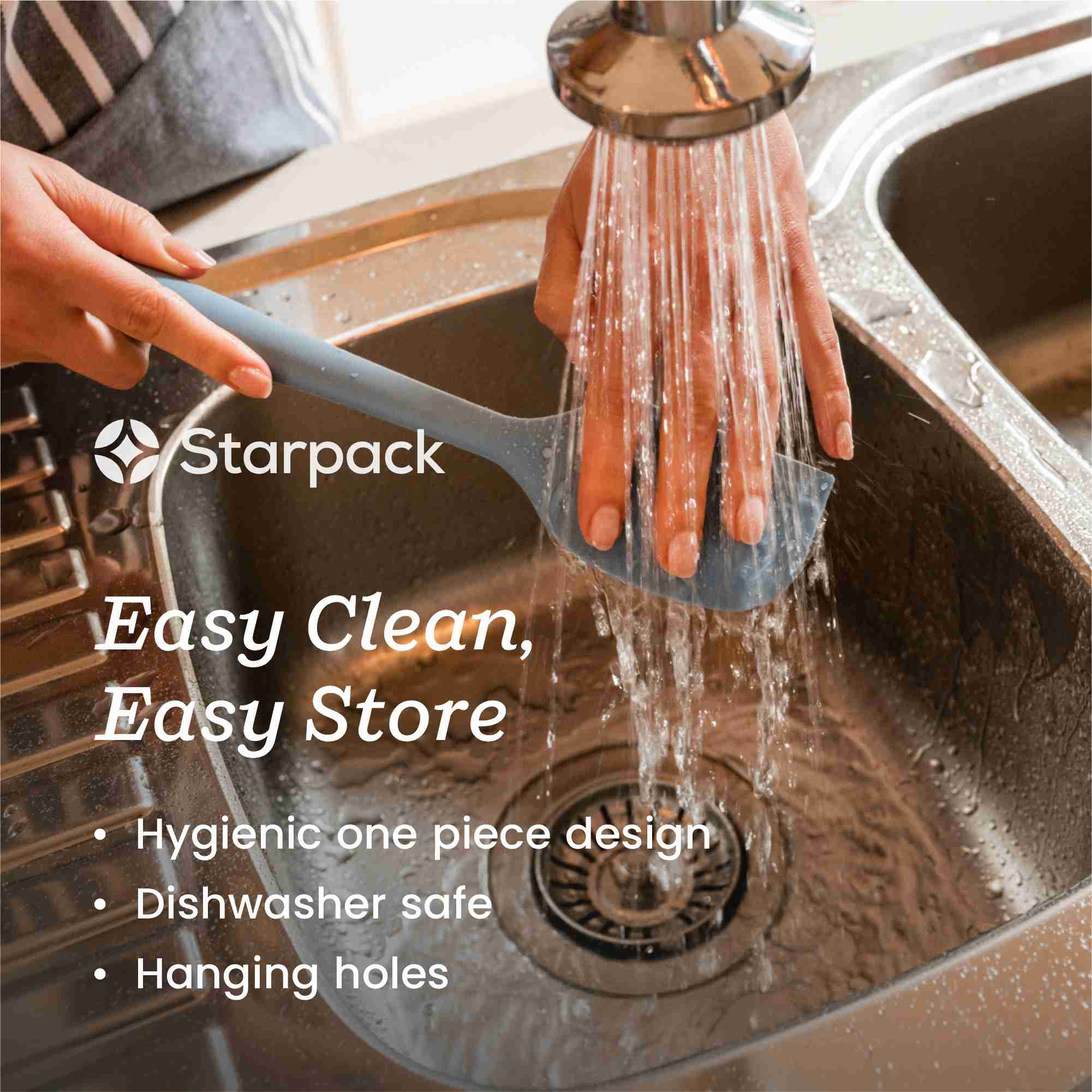 Starpack silicone serving spoon with a wide, non-stick head and a comfortable handle, ideal for serving and stirring