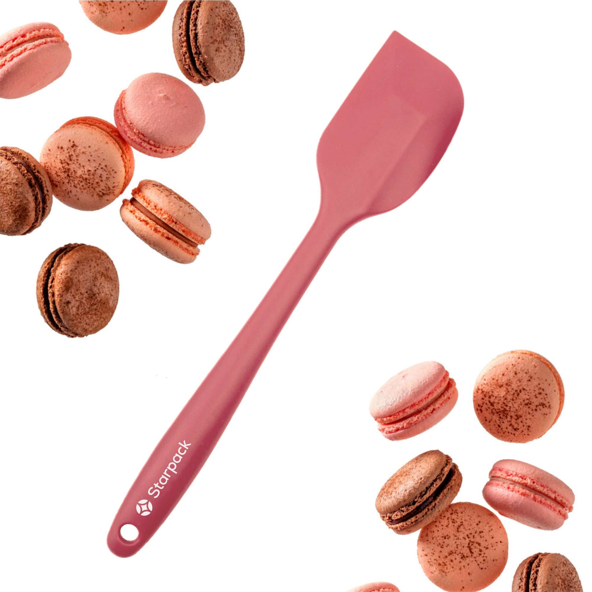 Starpack silicone spatula with a flexible, heat-resistant head and a comfortable handle, ideal for scraping and mixing.