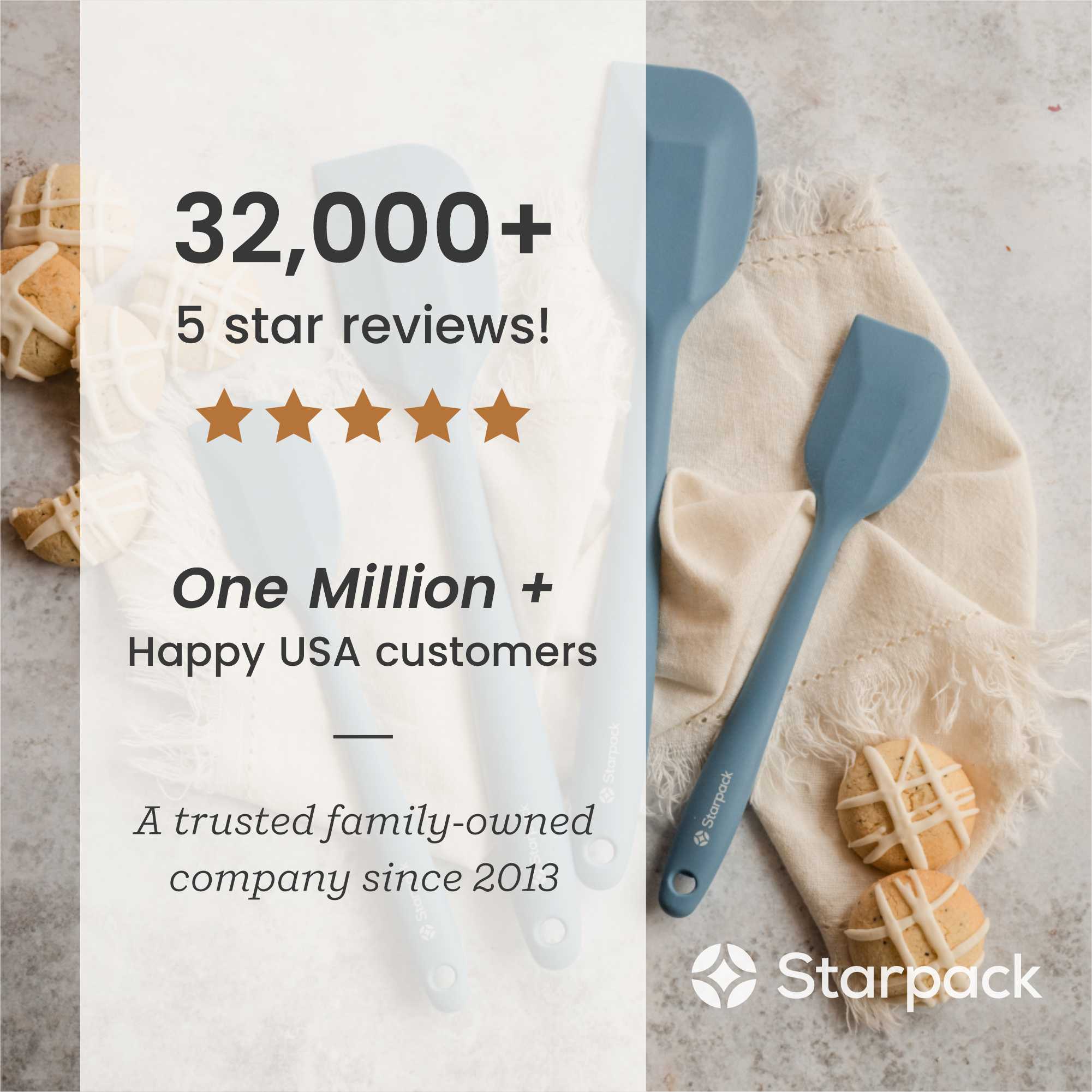 Starpack silicone spatula with a flexible, heat-resistant head and a comfortable handle, ideal for scraping and mixing.