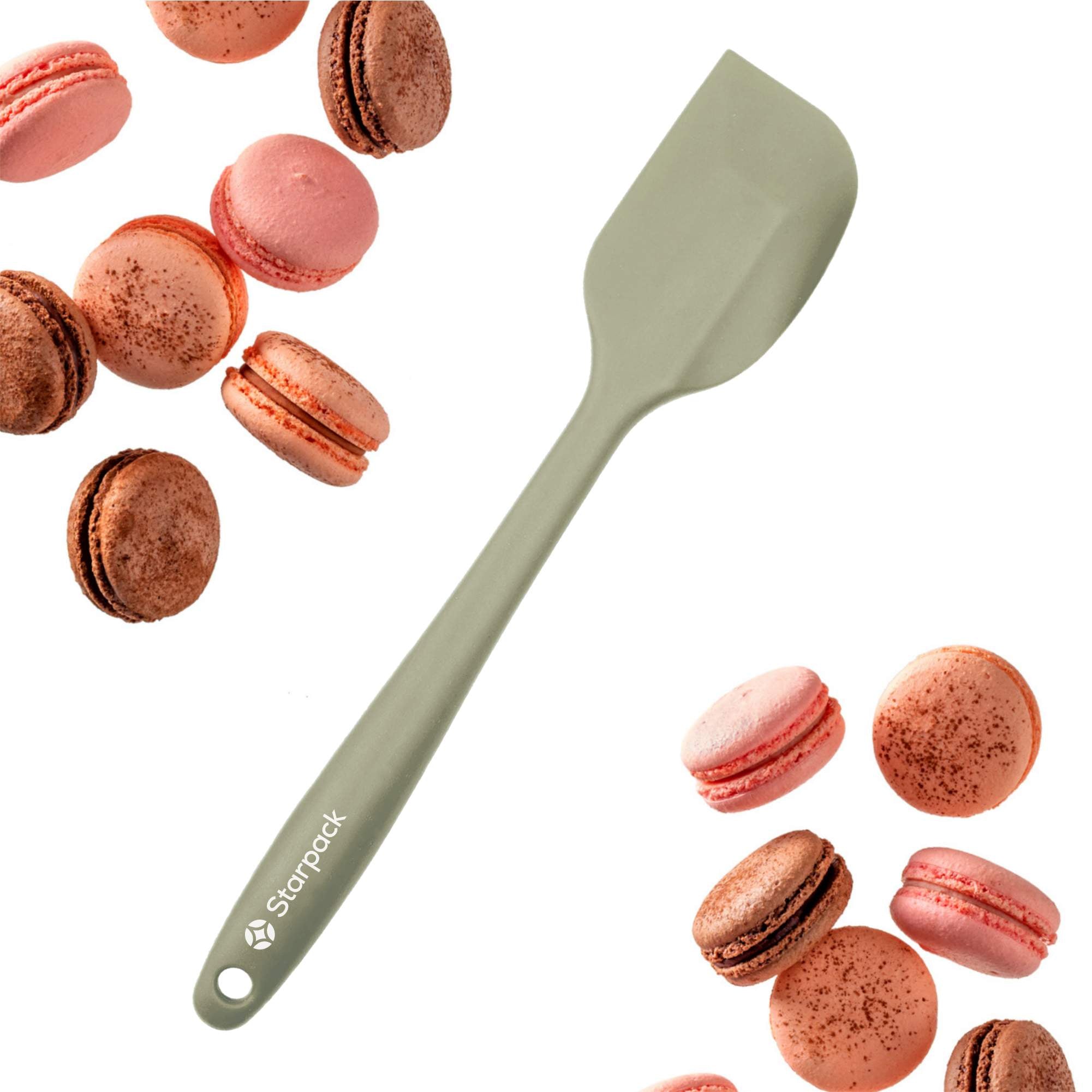 Starpack silicone spatula with a flexible, heat-resistant head and a comfortable handle, ideal for scraping and mixing.