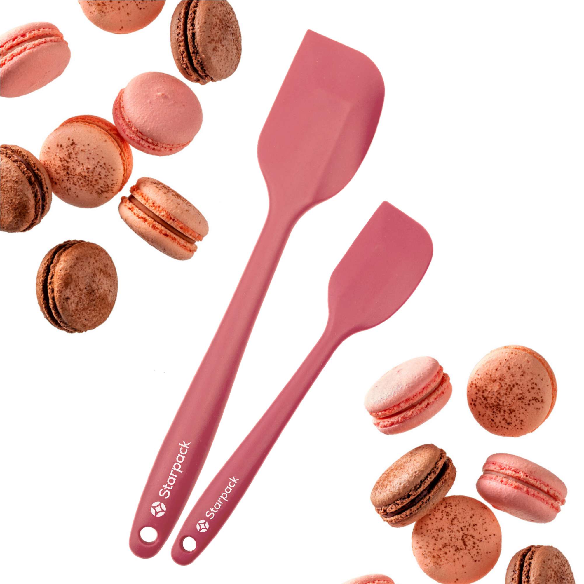 Starpack silicone spatula with a flexible, heat-resistant head and a comfortable handle, ideal for scraping and mixing.