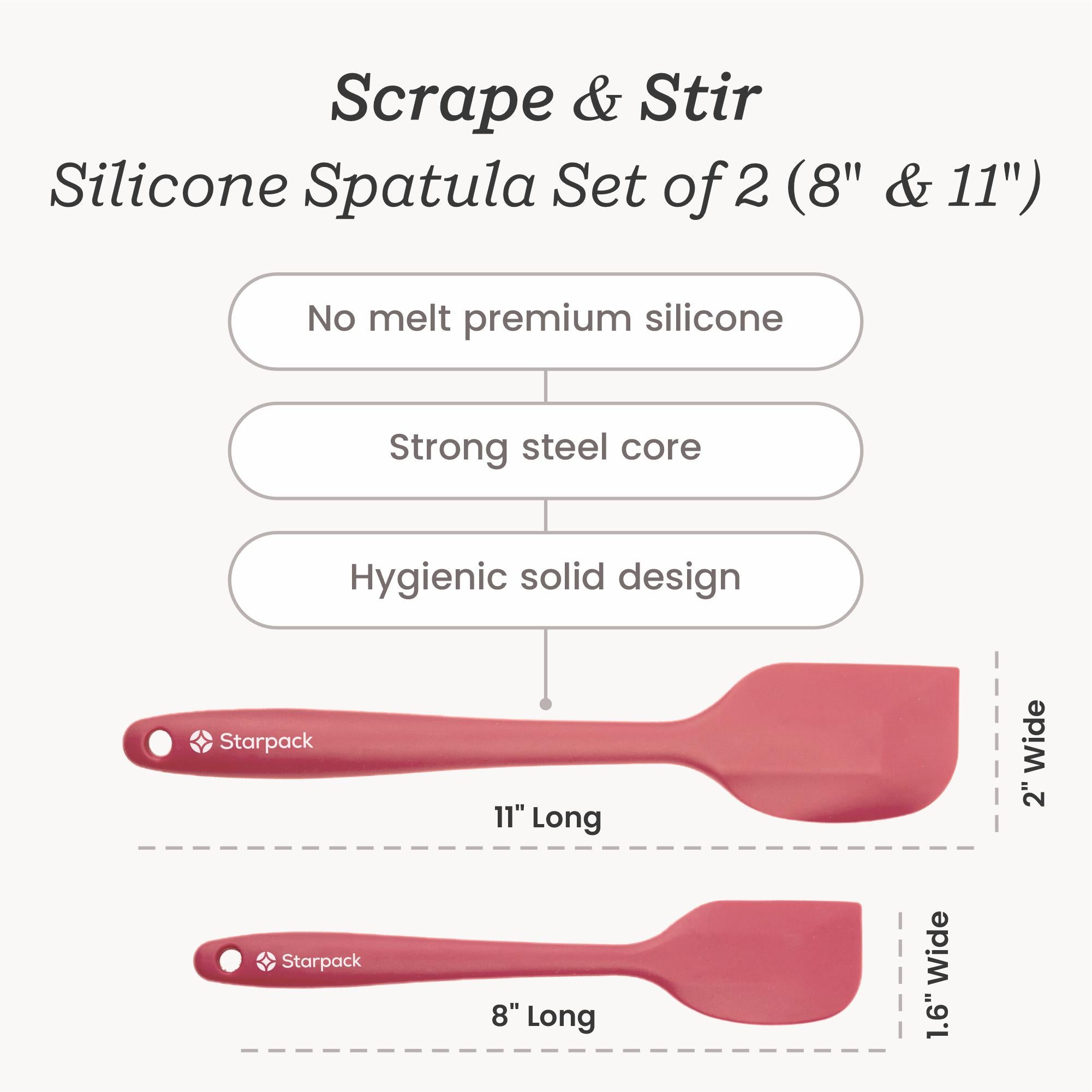 Starpack silicone spatula with a flexible, heat-resistant head and a comfortable handle, ideal for scraping and mixing.