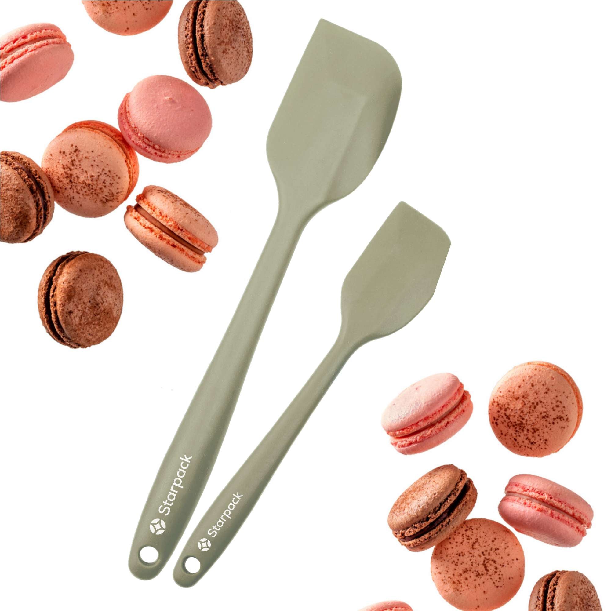 Starpack silicone spatula with a flexible, heat-resistant head and a comfortable handle, ideal for scraping and mixing.