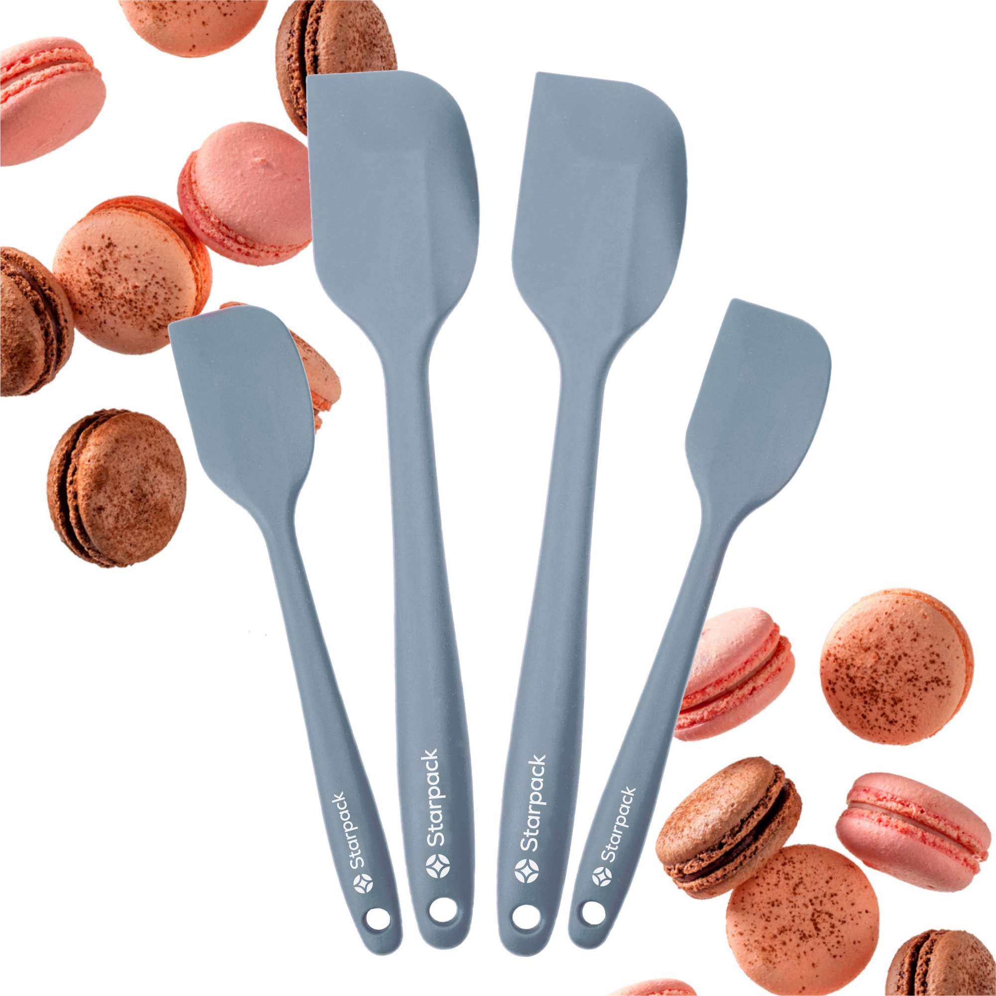 Starpack silicone spatula with a flexible, heat-resistant head and a comfortable handle, ideal for scraping and mixing.
