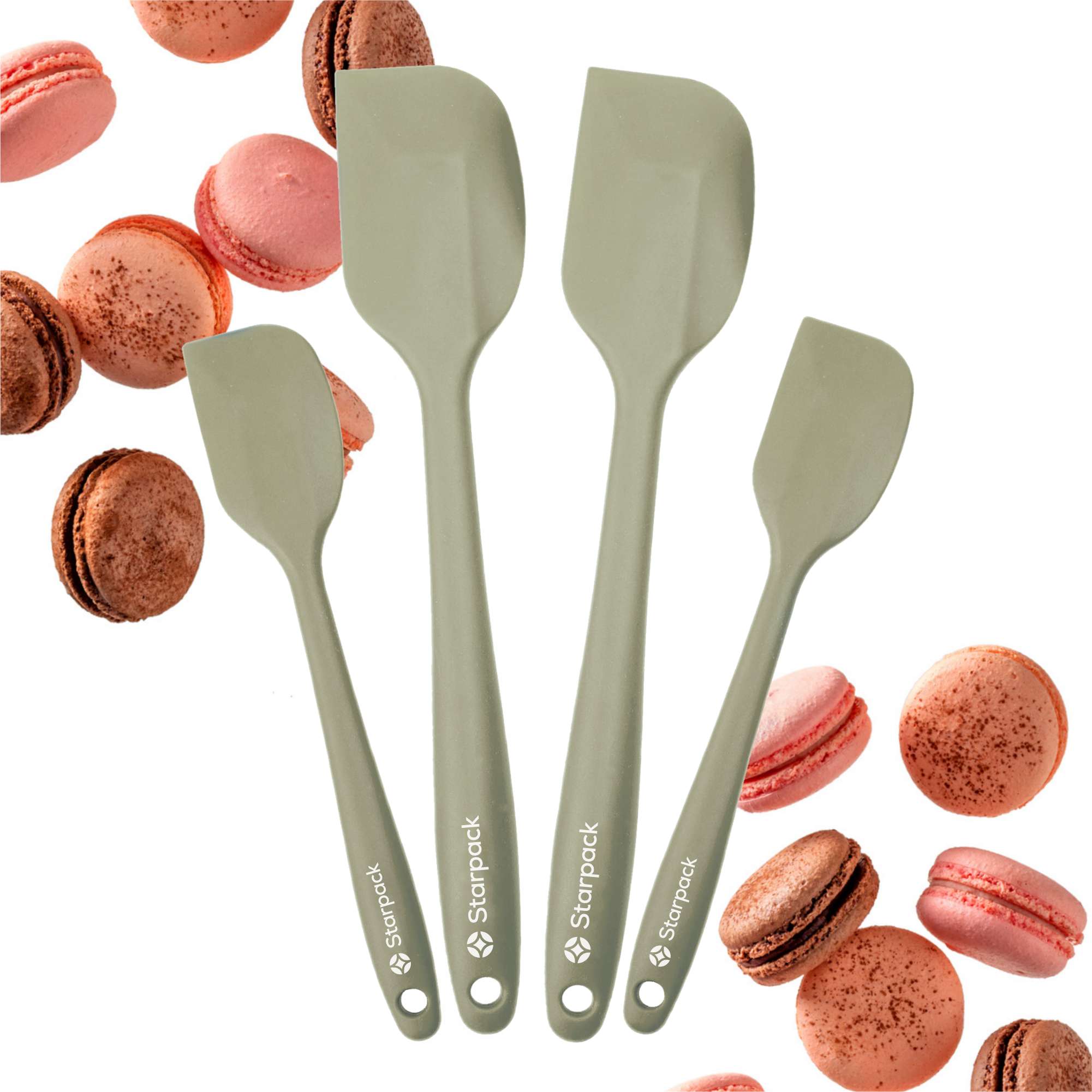 Starpack silicone spatula with a flexible, heat-resistant head and a comfortable handle, ideal for scraping and mixing.