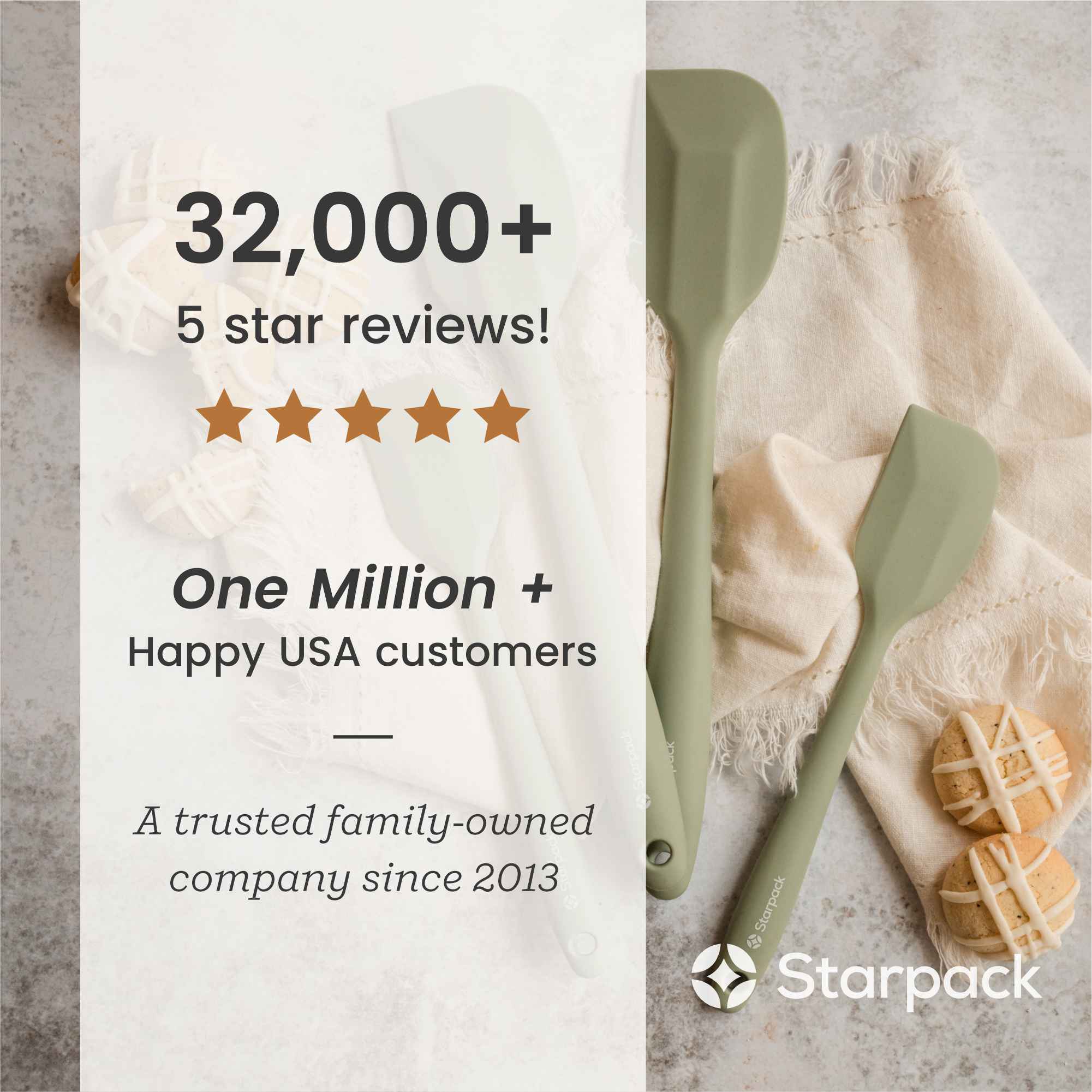 Starpack silicone spatula with a flexible, heat-resistant head and a comfortable handle, ideal for scraping and mixing.