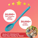 StarPack Basics Silicone Slotted Serving Spoon, High Heat Resistant to 480°F, Hygienic One Piece Design Kitchen Utensil for Draining & Serving