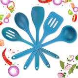 StarPack Basics Silicone Kitchen Utensil Set (5 Piece Set, 10.5") - High Heat Resistant to 480°F, Hygienic One Piece DesignSpatulas, Serving and Mixing Spoons