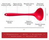 StarPack Basics Silicone Ladle Spoon, High Heat Resistant to 480°F, Hygienic One Piece Design Cooking Utensil for Serving Soup & more