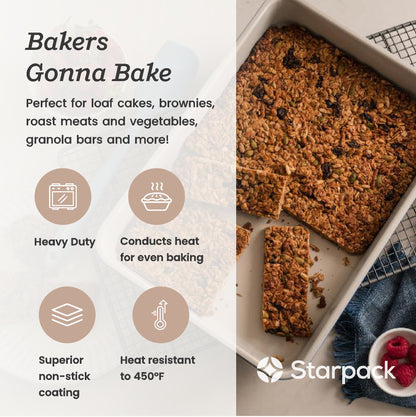 Bakes gonna bake - Rectangular Baking Pans Set of 3