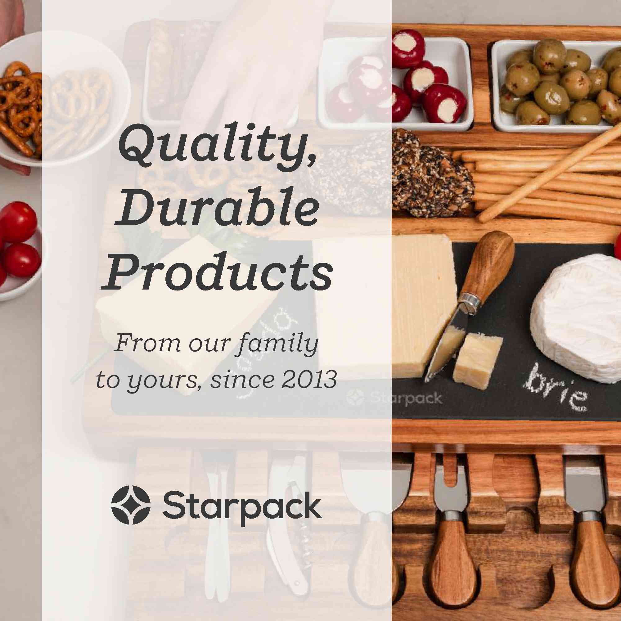Gather &amp; Graze - Wooden Charcuterie &amp; Cheese Board with Accessories