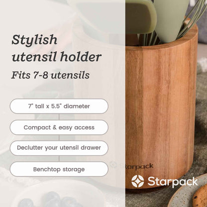 Show Off - Wooden Rotating Utensil Holder