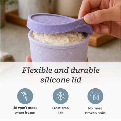 Freeze the Day | Ice Cream Freezer Container 13.5oz Set of 4 | Mint / Lavender