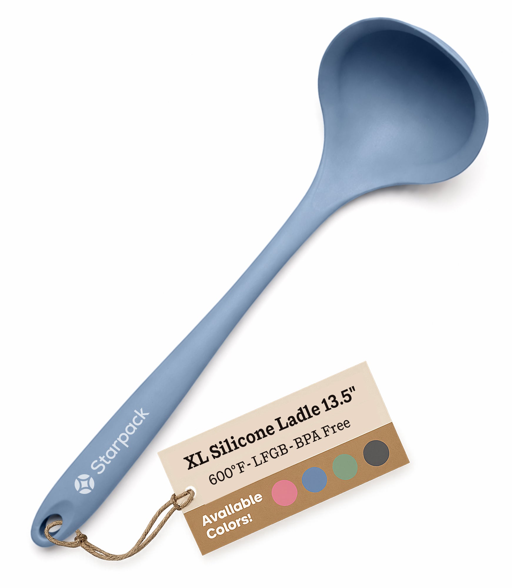 Large Silicone Soup Ladle (XL) | Ladle Spoon | Starpack