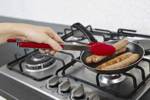 Silicone kitchen cooking tongs
