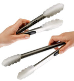 Stainless Steel Grill & Kitchen Tongs 2 Pack (9-Inch & 12-Inch)