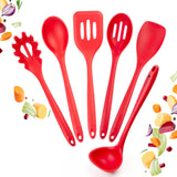 Red Silicone Kitchen Utensil Set XL (6 Piece)