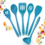 StarPack Premium Range XL Silicone Kitchen Utensil Set (6 Piece) in EU LFGB Grade with Hygienic Solid Coating + Bonus 101 Cooking Tips