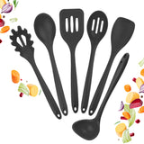 StarPack Premium Range XL Silicone Kitchen Utensil Set (6 Piece) in EU LFGB Grade with Hygienic Solid Coating + Bonus 101 Cooking Tips