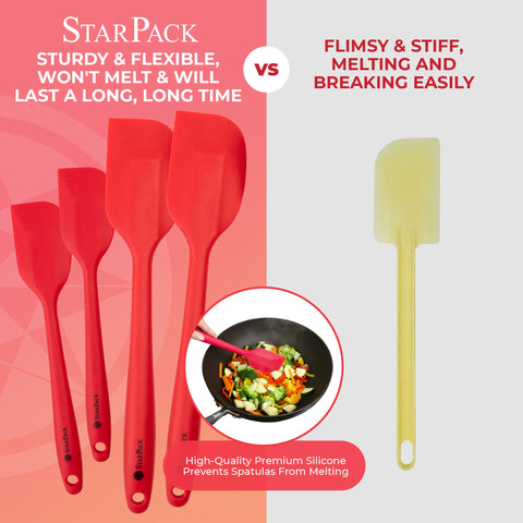 Solid Silicone Spatula Set of 4 by StarPack – StarPack Products