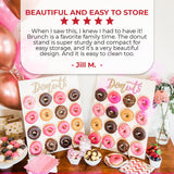 StarPack Premium Donut Wall Stand – Reusable Donut Holder to Display up to 32 Donuts, Donut Grow Up Party Decorations (Pack of 2)