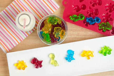 Candy Molds Silicone, Nonstick Gummy Molds for Edibles, Including Fruit  Dinosaur 7445034377347