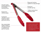 Silicone Kitchen Tongs (9-Inch)