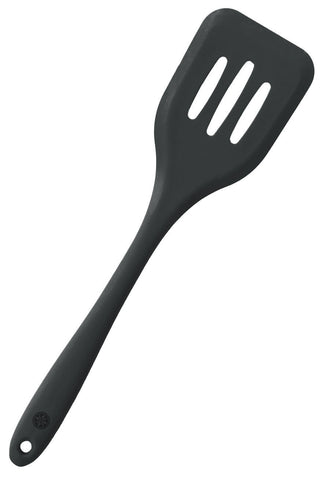 Unique Bargains Spatula Stainless Steel Handle Resistant Non-Sticky  Seamless Silicone Slotted Turner Black 1 Pc