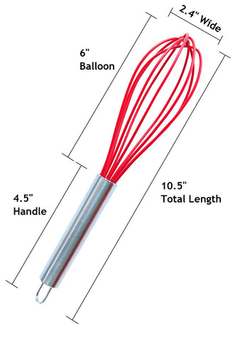 Kitchen Wire balloon Silicone Whisk & spatula 600ºF Heat Resistant Non  Stick